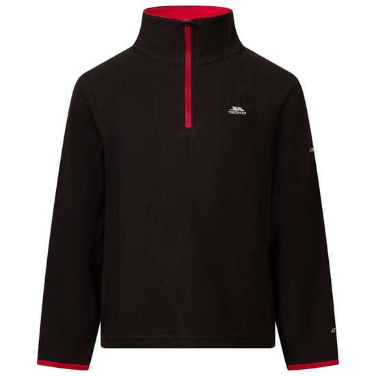 Trespass Jongens Etto Airtrap Microfleece (Zwart/Rood) - Image 2