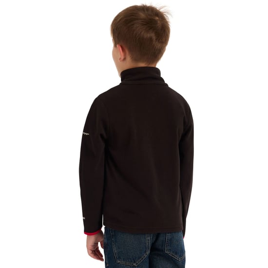 Trespass Jongens Etto Airtrap Microfleece (Zwart/Rood) - Image 5