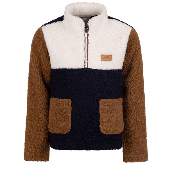Trespass Mitta fleece-top met kleurblokken voor kinderen (Marine) - Image 2