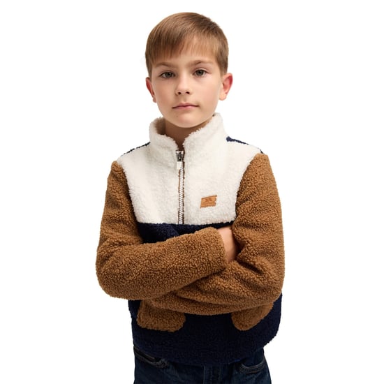 Trespass Mitta fleece-top met kleurblokken voor kinderen (Marine) - Image 5