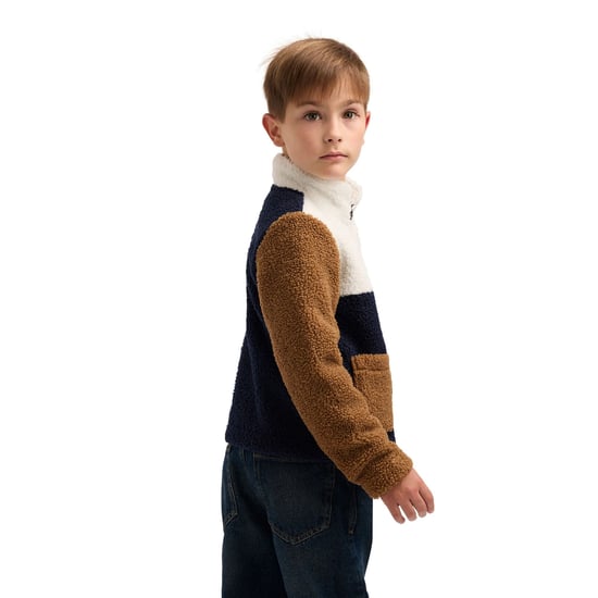 Trespass Mitta fleece-top met kleurblokken voor kinderen (Marine) - Image 6