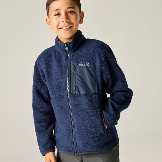 Regatta Kinder/Kids Frankie Full Zip Fleecejack (Marine) - Image 1