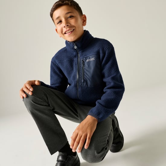 Regatta Kinder/Kids Frankie Full Zip Fleecejack (Marine) - Image 5