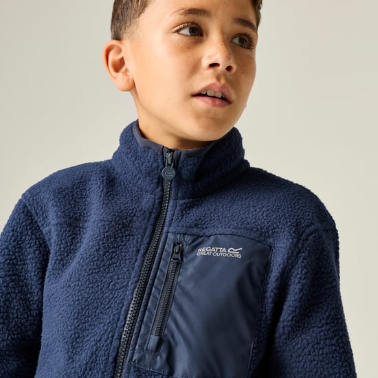 Regatta Kinder/Kids Frankie Full Zip Fleecejack (Marine) - Image 6