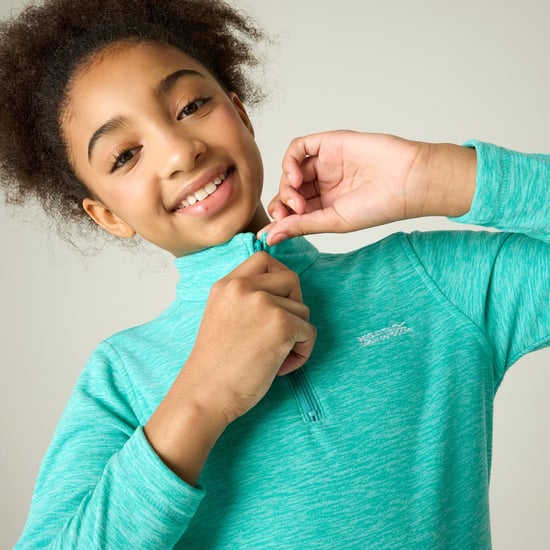 Regatta Kinder/Kids Hot Shot Quarter Zip Fleece Top (Turquoise) - Image 4