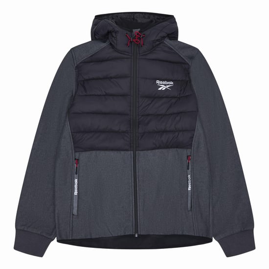 Reebok Mens Mixed Media Jacket (Charcoal) - Image 1