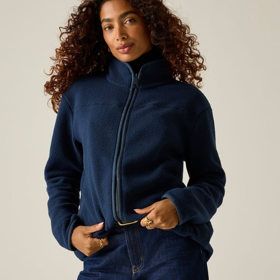 Regatta Womens/Ladies Frankie Borg Full Zip Fleece Jacket (Navy) - Image 1