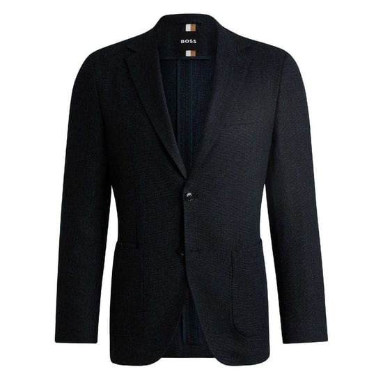 Boss Herenblazer van C Jaye met visgraatmotief, reguliere pasvorm, voor formele gelegenheden (Donkerblauw) - Image 1