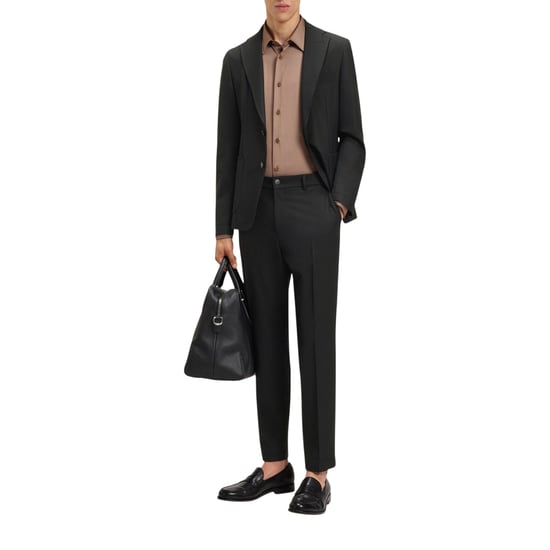 Boss Mens Lapel Collar Regular Blazer (Black) - Image 1