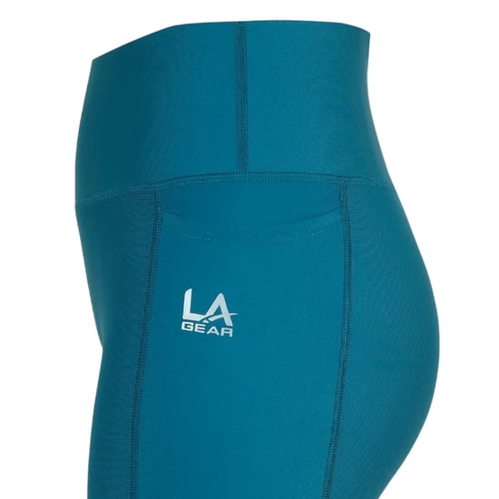 LA Gear Legging met reflecterende details en hoge taille voor dames (Turquoise) - Image 4