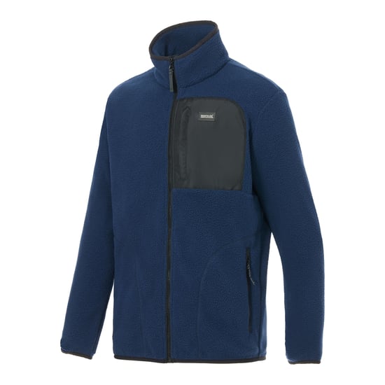 Regatta Mens Frankie Borg Fleece Jacket (Navy/Black) - Image 3