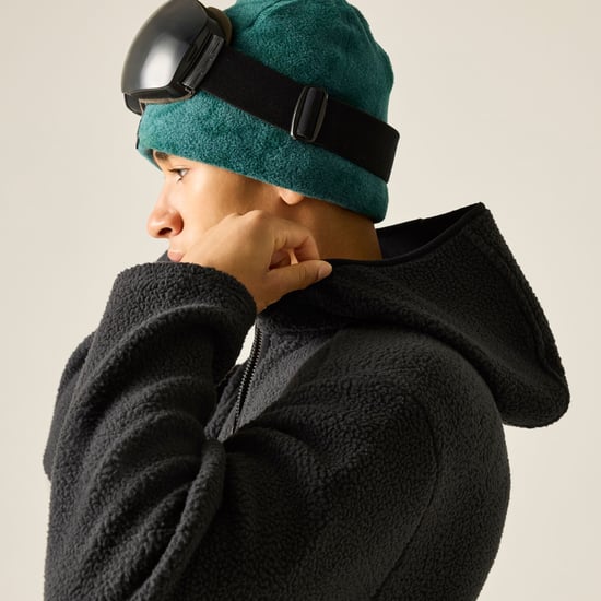 Dare 2B Heren Firn Borg fleecejas met capuchon (Zwart) - Image 3