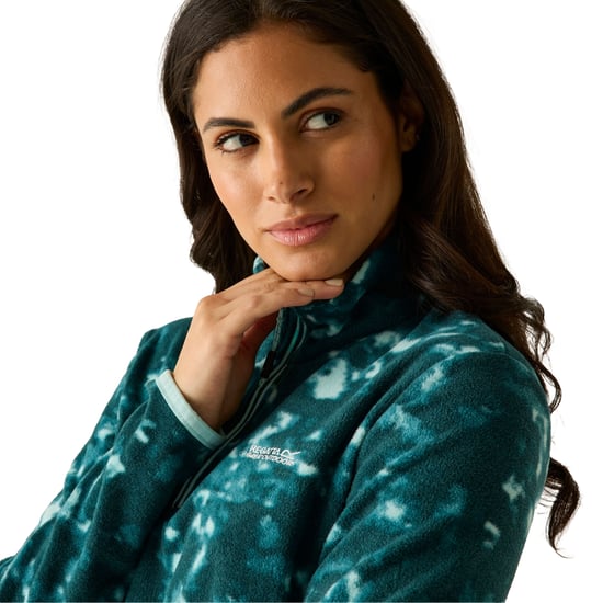 Regatta Margot Brush Stroke fleece met kwartrits voor dames (Mediterranea) - Image 6