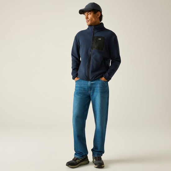Regatta Heren Frankie Full Zip Fleecejack (Marine, Zwart) - Image 6
