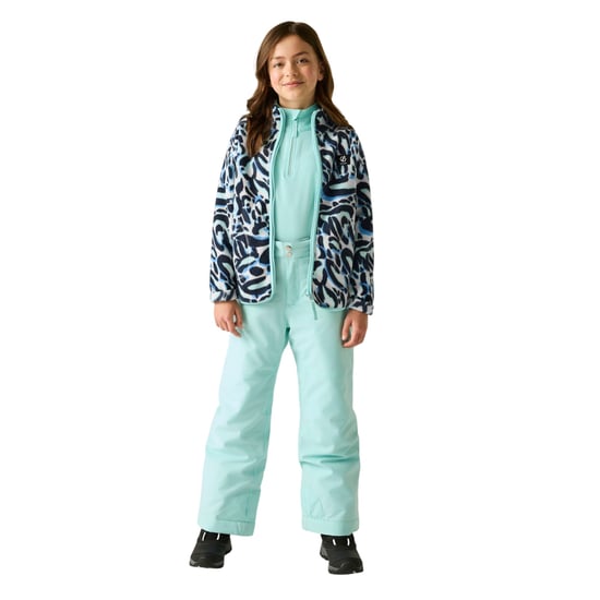 Dare 2B Fleecejas voor kinderen van Wing It met dierenprint en doorlopende ritssluiting (Blauw) - Image 1