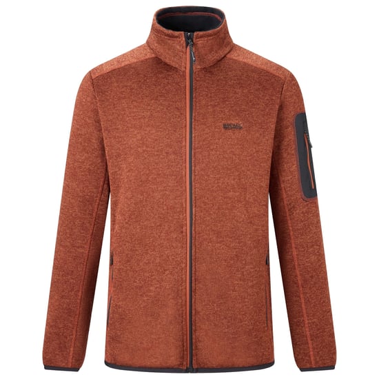 Regatta Mens Newhill Marl Full Zip Fleece Jacket (Burnt Henna) - Image 1