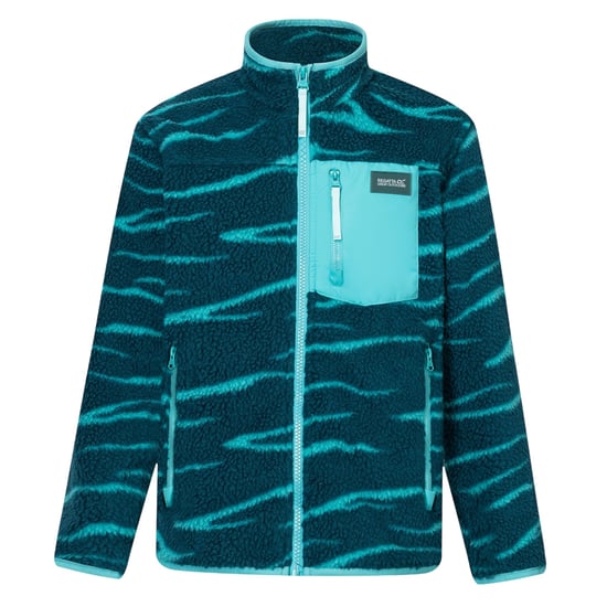 Regatta Kinderfleecejas met volledige ritssluiting en Frankie-zebraprint (Mediterranea) - Image 2