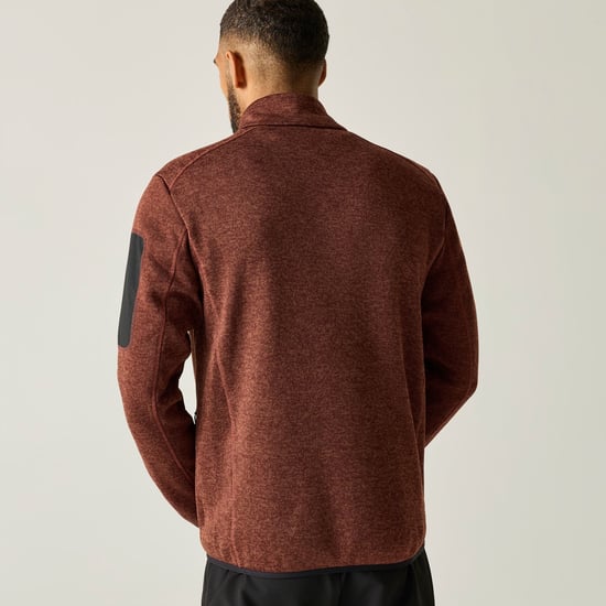 Regatta Mens Newhill Marl Full Zip Fleece Jacket (Burnt Henna) - Image 5