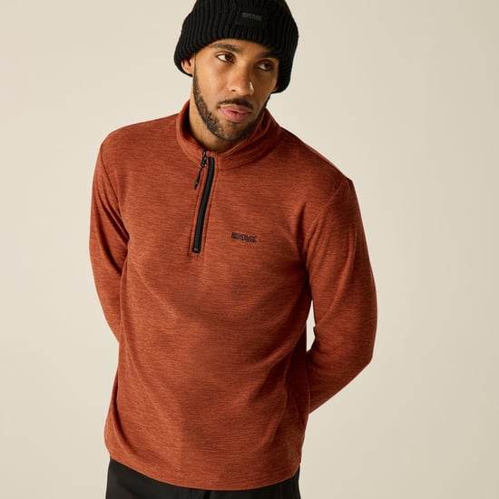 Regatta Heren Thompson Marl Half Zip Fleecejack (Verbrande Henna) - Image 4