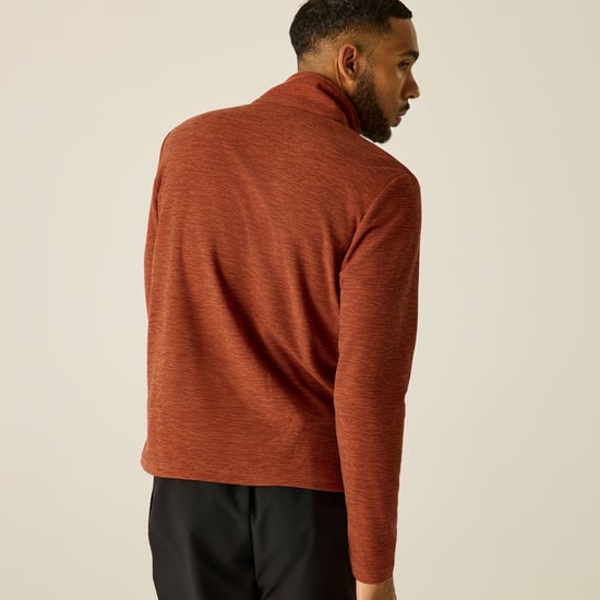 Regatta Heren Thompson Marl Half Zip Fleecejack (Verbrande Henna) - Image 5