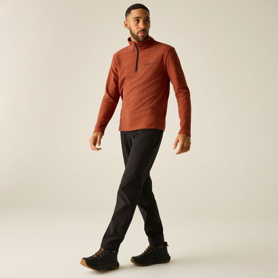 Regatta Heren Thompson Marl Half Zip Fleecejack (Verbrande Henna) - Image 6