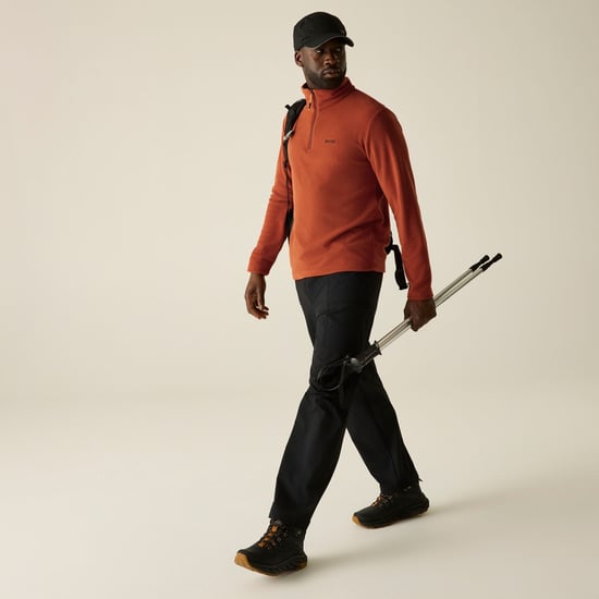 Regatta Great Outdoors Mens Thompson Half Zip Fleece Top (Rooibos Tea) - Image 6