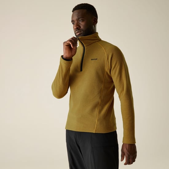 Regatta - Geweldige Outdoors Heren Kenger Half Zip Honeycomb Fleece (Hout Bruin) - Image 1
