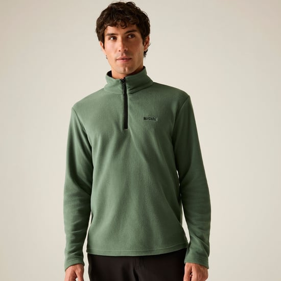 Regatta - Geweldig voor Buiten Heren Thompson Half Zip Fleece Sweater (Donker bosgroen) - Image 1