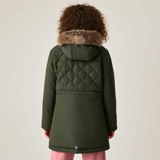 Regatta Childrens/Kids Fabrizia II Quilted Jacket (Dark Khaki) - Image 2
