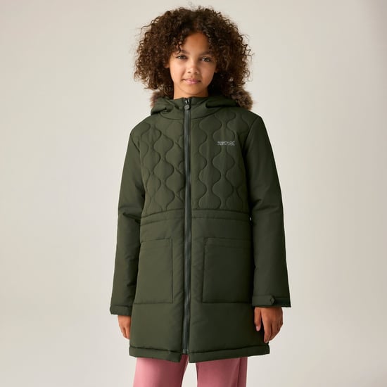 Regatta Childrens/Kids Fabrizia II Quilted Jacket (Dark Khaki) - Image 3