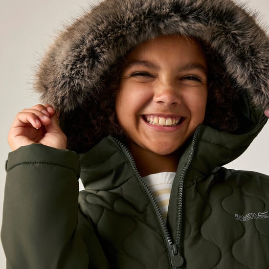 Regatta Childrens/Kids Fabrizia II Quilted Jacket (Dark Khaki) - Image 6