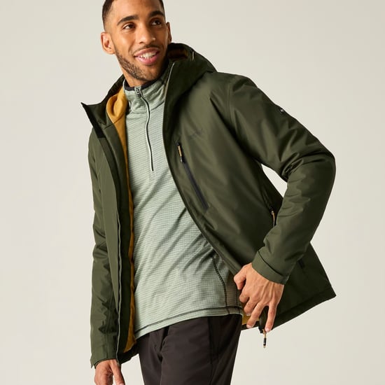 Regatta Mens Allston Waterproof Jacket (Dark Khaki/Wood Brown) - Image 3