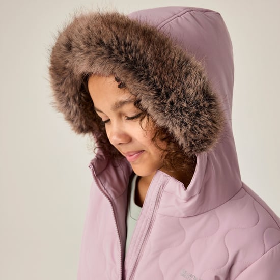 Regatta Childrens/Kids Fabrizia II Quilted Jacket (Powder Lilac) - Image 3
