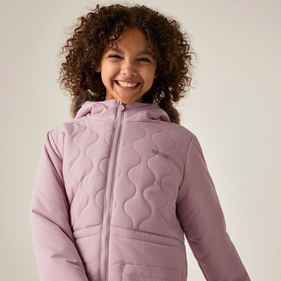 Regatta Childrens/Kids Fabrizia II Quilted Jacket (Powder Lilac) - Image 5