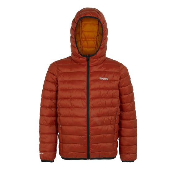 Regatta Childrens/Kids Marizion Hooded Padded Jacket (Rooibos Tea/Black) - Image 2