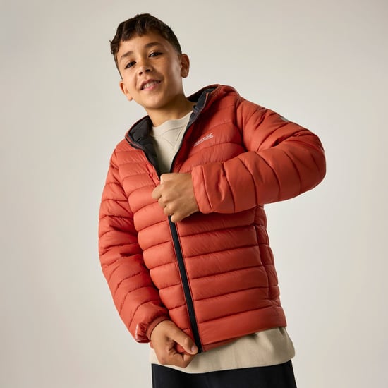 Regatta Childrens/Kids Marizion Hooded Padded Jacket (Rooibos Tea/Black) - Image 5