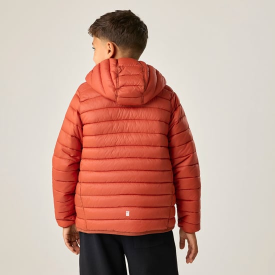 Regatta Childrens/Kids Marizion Hooded Padded Jacket (Rooibos Tea/Black) - Image 6