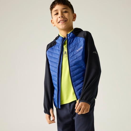 Regatta Childrens/Kids Andreson Hybrid Padded Jacket (Navy/Olympian Blue) - Image 6