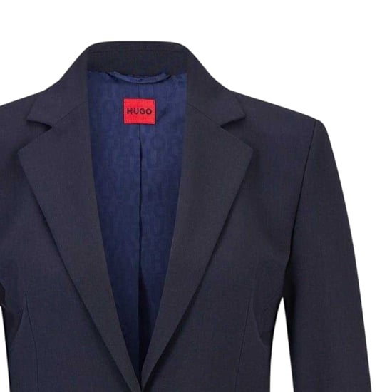 Hugo Womens/Ladies Lapel Collar Regular Suit Jacket (Dark Blue) - Image 2
