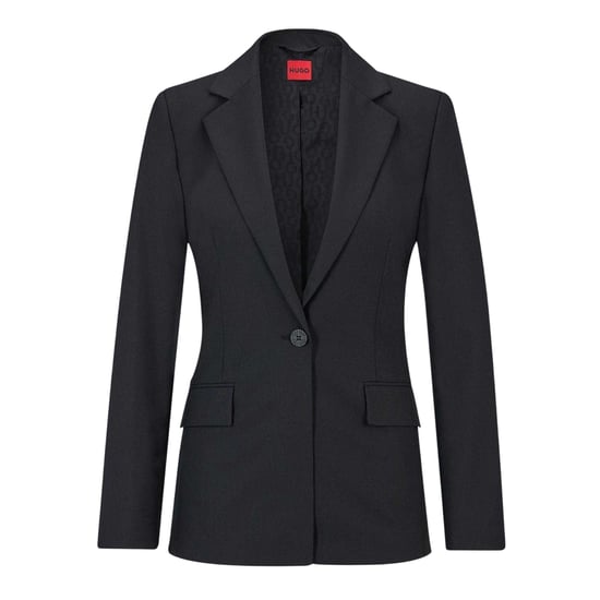 Hugo Womens/Ladies Lapel Collar Regular Suit Jacket (Black) - Image 1