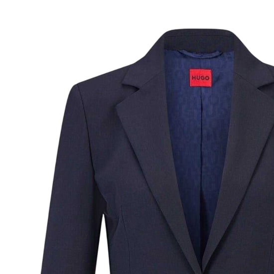 Hugo Womens/Ladies Lapel Collar Regular Suit Jacket (Dark Blue) - Image 3