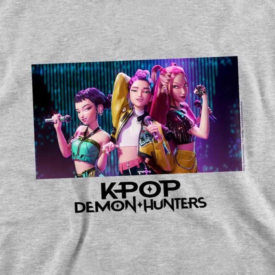 K-Pop Demon Hunters Childrens/Kids Singing Huntr/X Group Pullover Hoodie (Athletic Heather) - Image 3