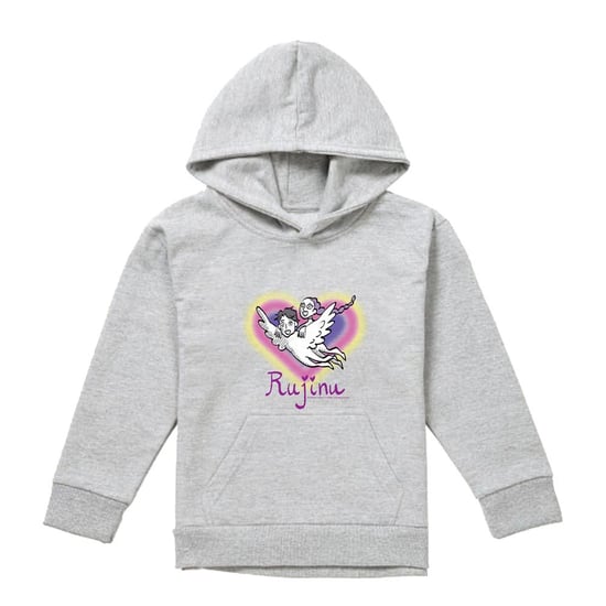K-Pop Demon Hunters Childrens/Kids Huntrix Saja Boys Rujinu Saja Boys Heart Pullover Hoodie (Athletic Heather) - Image 1