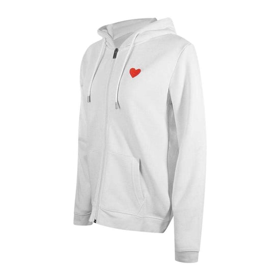 Love Moschino dameshoodie Love Small Logo met volledige ritssluiting (Wit) - Image 3