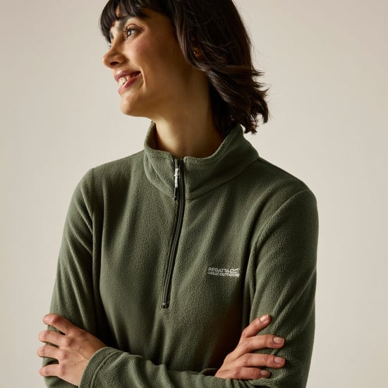 Regatta - Geweldige Outdoors Dames Sweetheart 1/4 Zip Fleece Sweater (Olijfnacht) - Image 5