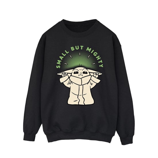 Star Wars Mens The Mandalorian Small But Mighty Grogu Sweatshirt (Black) - Image 2