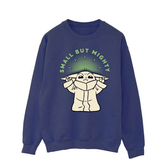 Star Wars Mens The Mandalorian Small But Mighty Grogu Sweatshirt (Navy Blue) - Image 2