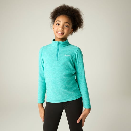 Regatta Kinder/Kids Hot Shot Quarter Zip Fleece Top (Turquoise) - Image 5