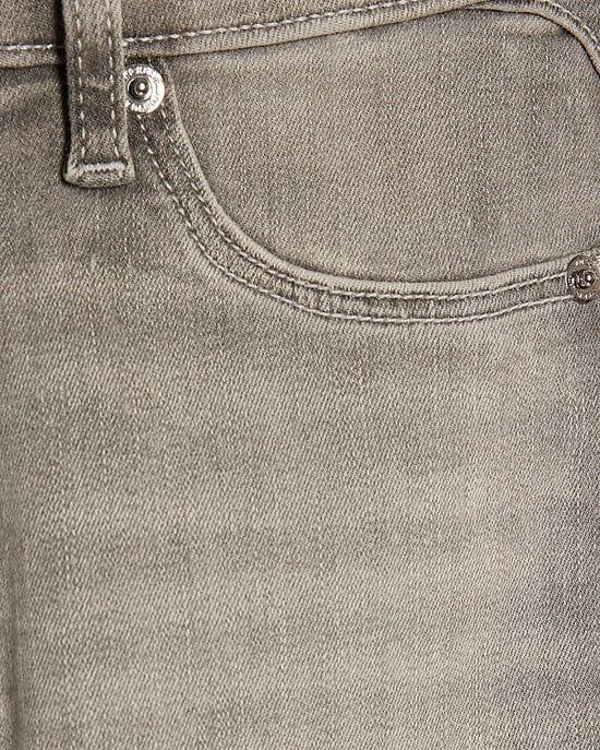 River Island Womens Skinny Jeans Grey Mid Rise Sculpt Zip Button - Image 5
