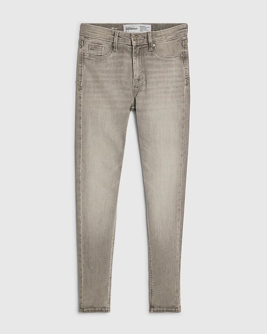 River Island Womens Skinny Jeans Grey Mid Rise Sculpt Zip Button - Image 6